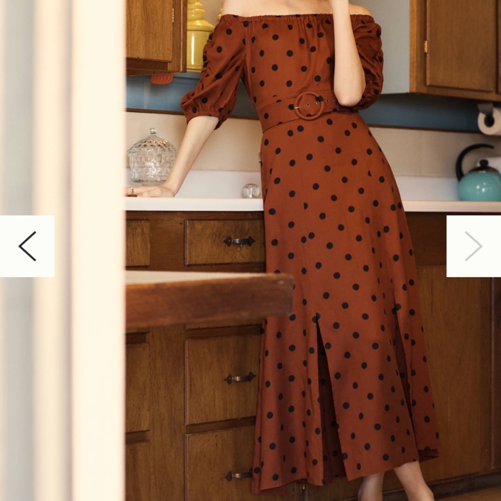 Maeve by Anthropologie Lucienne Polka Dot Dress